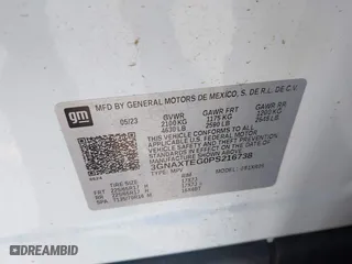 2023 Chevrolet Equinox LT with VIN 3GNAXTEG0PS216738, listed as a IAAI auction lot 41413634 with 19,755 mi miles. Bid and sale history available at carsss.com. Image 9.