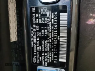 2020 Kia Sorento LX with VIN 5XYPGDA31LG663506, listed as a Copart auction lot 45545145 with 78,561 mi miles and Salvage Title. Bid and sale history available at DreamBid. Image 13.