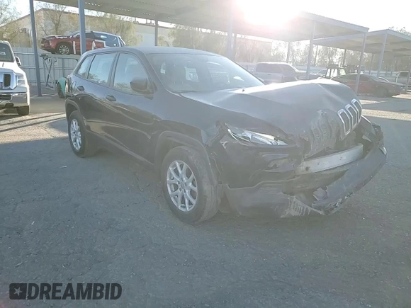 2015 Jeep Cherokee Sport with VIN 1C4PJMAB0FW564448, listed as a Copart auction lot 88367575 with 98,398 mi miles and Salvage Title. Bid and sale history available at carsss.com. Image 13.