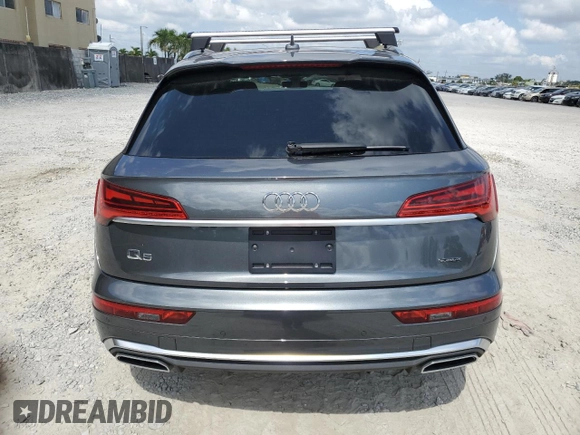 2023 Audi Q5 S line Premium Plus with VIN WA1EAAFY5P2028438, listed as a Copart auction lot 53194624 with 9,668 mi miles and Salvage Title. Bid and sale history available at carsss.com. Image 6.