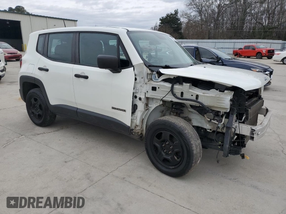 2017 Jeep Renegade Sport with VIN ZACCJBAB7HPG05614, listed as a Copart auction lot 45730315 with 152,655 mi miles and Salvage Title. Bid and sale history available at carsss.com. Image 4.
