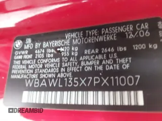 2007 BMW 3 Series 328i z VIN WBAWL135X7PX11007, wystawiony jako IAAI lot #42236388 z przebiegiem 200 061 mil mil oraz . Historia ofert i sprzedaży dostępna na DreamBid. Obrazek 9.