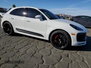 2023 Porsche Macan GTS with VIN WP1AF2A56PLB55605, listed as a Copart auction lot 77424624 with 14,893 mi miles and Salvage title. Bid and sale history available at DreamBid. Image 4.
