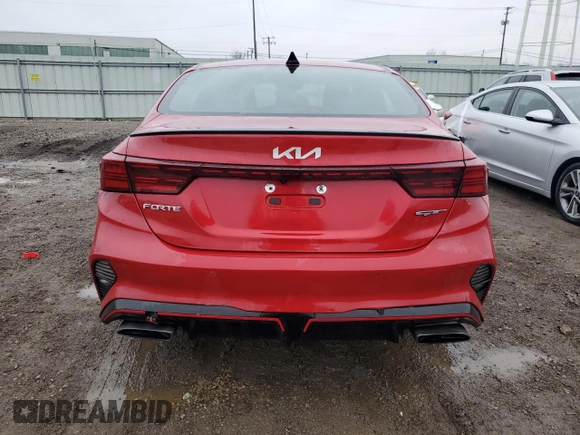 2022 Kia Forte GT with VIN 3KPF44AC8NE464621, listed as a Copart auction lot 86119804 with 41,985 mi miles and Salvage Title. Bid and sale history available at carsss.com. Image 6.