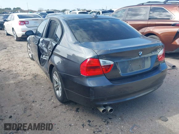 2008 BMW 3 Series 328i with VIN WBAVA37558NL48006, listed as a IAAI auction lot 41255475 with 95,038 mi miles. Bid and sale history available at carsss.com. Image 3.