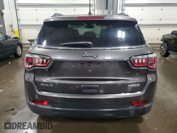 2017 Jeep Compass Latitude with VIN 3C4NJDBBXHT692968, listed as a Copart auction lot 57858445 with 145,838 mi miles and Salvage title. Bid and sale history available at DreamBid. Image 6.