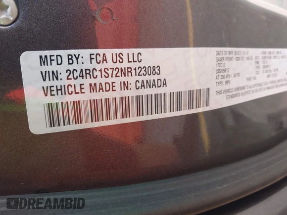 2022 Chrysler Pacifica Hybrid Limited with VIN 2C4RC1S72NR123083, listed as a IAAI auction lot 42623725 with 36,789 mi miles and . Bid and sale history available at DreamBid. Image 9.
