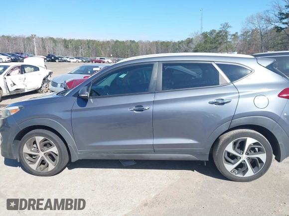 2016 Hyundai Tucson Limited with VIN KM8J33A26GU075023, listed as a IAAI auction lot 41656851 with 125,277 mi miles and . Bid and sale history available at DreamBid. Image 14.