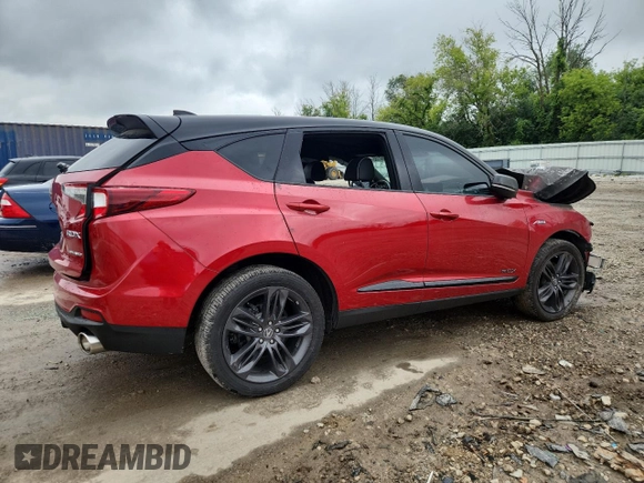 2021 Acura RDX w/A-Spec Package with VIN 5J8TC2H69ML012162, listed as a Copart auction lot 63760185 with Not provided miles and Salvage title. Bid and sale history available at DreamBid. Image 3.
