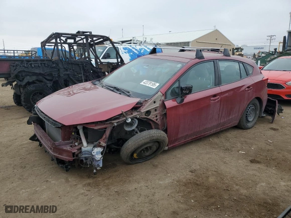 2020 Subaru Impreza with VIN 4S3GTAA69L1726937, listed as a Copart auction lot 43379195 with 68,098 mi miles and Salvage Title. Bid and sale history available at carsss.com. Image 1.
