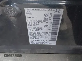2014 Nissan Rogue S with VIN 5N1AT2MV1EC795008, listed as a IAAI auction lot 41723073 with 93,662 mi miles. Bid and sale history available at carsss.com. Image 9.