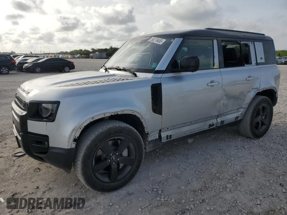 2020 Land Rover Defender HSE with VIN SALE1EEU2L2004757, listed as a Copart auction lot 59279455 with 50,081 mi miles and Salvage title. Bid and sale history available at DreamBid. Image 1.