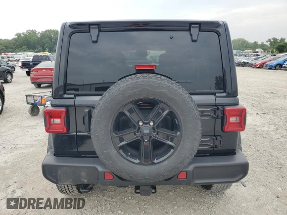 2021 Jeep Wrangler Unlimited Sahara Altitude with VIN 1C4HJXEGXMW671418, listed as a Copart auction lot 68116854 with 38,680 mi miles and Salvage title. Bid and sale history available at DreamBid. Image 6.