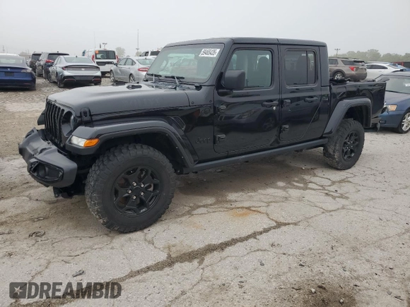 2021 Jeep Gladiator Willys z VIN 1C6HJTAG4ML600996, wystawiony jako Copart lot #59465435 z przebiegiem 62 574 mil mil oraz Szkoda całkowita • Salvage title. Historia ofert i sprzedaży dostępna na DreamBid. Obrazek 1.