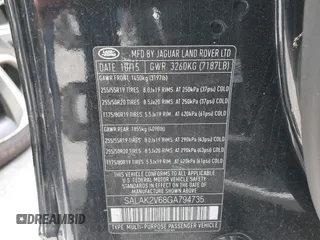 2016 Land Rover LR4 HSE Lux z VIN SALAK2V68GA794735, wystawiony jako IAAI lot #41582134 z przebiegiem Nie podano mil oraz . Historia ofert i sprzedaży dostępna na DreamBid. Obrazek 9.
