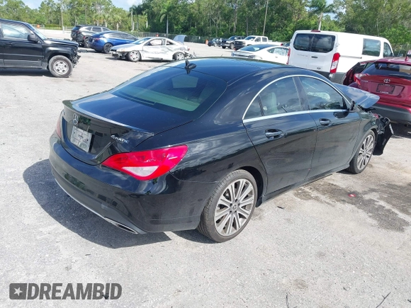 2018 Mercedes-Benz CLA 250 with VIN WDDSJ4GB3JN631517, listed as a IAAI auction lot 42503407 with 45,579 mi miles and . Bid and sale history available at DreamBid. Image 4.
