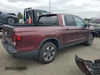 2018 Honda Ridgeline RTL-T z VIN 5FPYK3F67JB014689, wystawiony jako Copart lot #58471865 z przebiegiem 72 204 mil mil oraz Szkody całkowita. Historia ofert i sprzedaży dostępna na DreamBid. Obrazek 3.