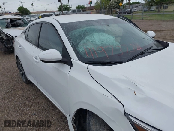 2021 Nissan Sentra SV with VIN 3N1AB8CVXMY265401, listed as a IAAI auction lot 41973734 with 58,040 mi miles and . Bid and sale history available at DreamBid. Image 17.