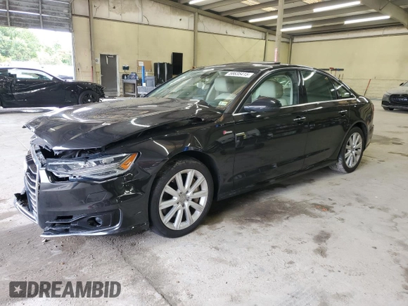 2016 Audi A6 Prestige with VIN WAUHGAFC7GN130843, listed as a Copart auction lot 58635415 with 94,489 mi miles and Salvage title. Bid and sale history available at DreamBid. Image 1.