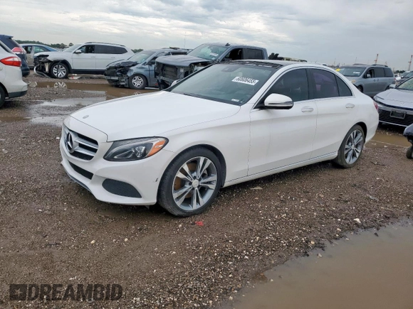2016 Mercedes-Benz C 300 with VIN 55SWF4JB1GU154078, listed as a Copart auction lot 60606455 with 99,455 mi miles and Salvage title. Bid and sale history available at DreamBid. Image 1.