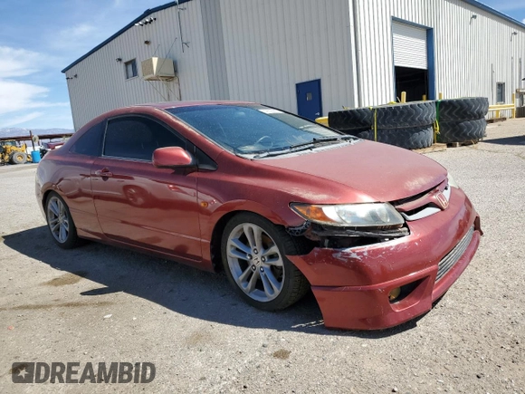 2008 Honda Civic Cpe Si with VIN 2HGFG21538H700549, listed as a Copart auction lot 49506865 with 147,545 mi miles and Salvage Title. Bid and sale history available at carsss.com. Image 4.