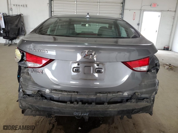 2013 Hyundai Elantra Limited PZEV with VIN 5NPDH4AE7DH432489, listed as a Copart auction lot 46464445 with 76,133 mi miles and Salvage Title. Bid and sale history available at carsss.com. Image 6.