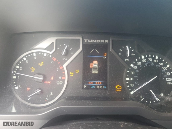 2022 Toyota Tundra 4WD Limited with VIN 5TFJA5DB2NX004558, listed as a Copart auction lot 43332955 with 46,341 mi miles and Salvage Title. Bid and sale history available at carsss.com. Image 9.