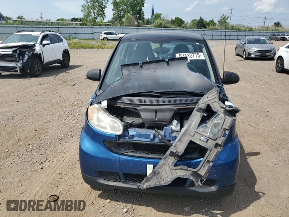 2009 Smart fortwo Pure with VIN WMEEJ31X59K218003, listed as a Copart auction lot 62413775 with 82,711 mi miles and Salvage title. Bid and sale history available at DreamBid. Image 5.