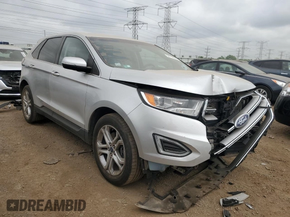 2015 Ford Edge Titanium z VIN 2FMTK4K9XFBB56155, wystawiony jako Copart lot #56735555 z przebiegiem 86 167 mil mil oraz Szkoda całkowita • Salvage title. Historia ofert i sprzedaży dostępna na DreamBid. Obrazek 4.