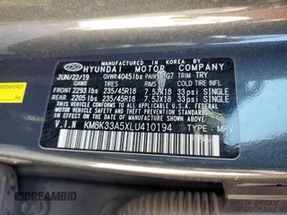 2020 Hyundai Kona Limited with VIN KM8K33A5XLU410194, listed as a Copart auction lot 50244355 with 113,097 mi miles and Clean Title. Bid and sale history available at carsss.com. Image 13.