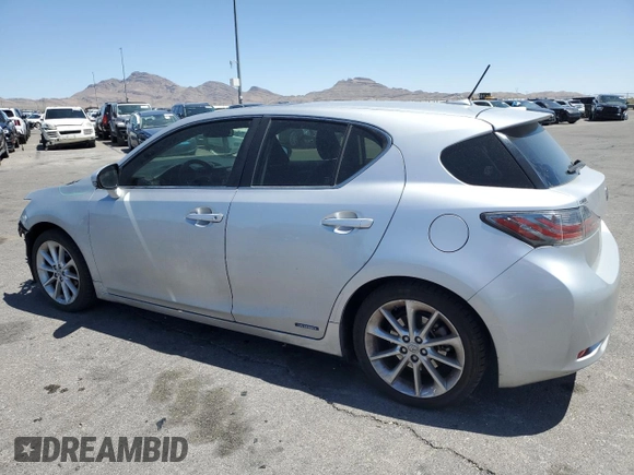 2012 Lexus CT 200h with VIN JTHKD5BH3C2093939, listed as a Copart auction lot 58173095 with 122,990 mi miles and Salvage title. Bid and sale history available at DreamBid. Image 2.