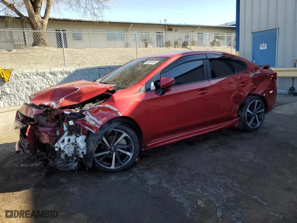 2020 Subaru Impreza Sport with VIN 4S3GKAL67L3606929, listed as a Copart auction lot 42021665 with 64,730 mi miles and Salvage Title. Bid and sale history available at carsss.com. Image 1.