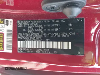 2022 Toyota Sienna LE z VIN 5TDKRKEC7NS095271, wystawiony jako IAAI lot #41998721 z przebiegiem 37 014 mil mil oraz . Historia ofert i sprzedaży dostępna na DreamBid. Obrazek 9.