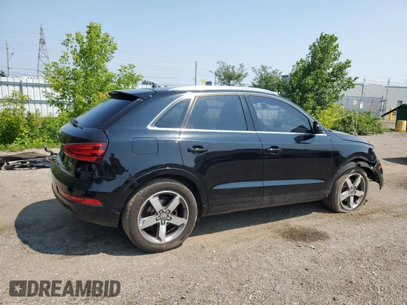 2015 Audi Q3 with VIN WA1EFEFS7FR002823, listed as a Copart auction lot 62159355 with 163,640 mi miles and Salvage title. Bid and sale history available at DreamBid. Image 3.