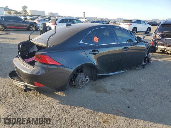 2017 Lexus IS 350 with VIN JTHBE1D27H5030444, listed as a Copart auction lot 88702055 with 160,405 mi miles and Salvage Title. Bid and sale history available at DreamBid. Image 3.