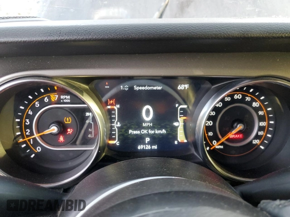 2021 Jeep Gladiator 80th Anniversary with VIN 1C6HJTAG7ML619025, listed as a Copart auction lot 63309365 with 69,126 mi miles and Salvage title. Bid and sale history available at DreamBid. Image 9.