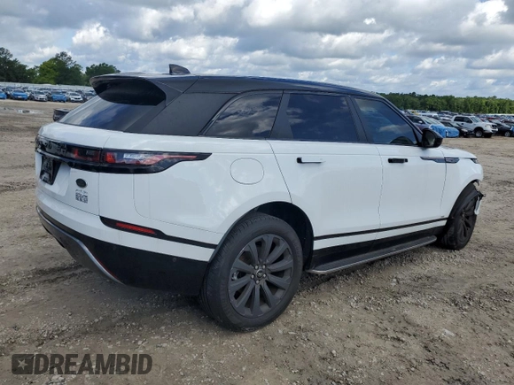 2018 Land Rover Range Rover Velar R-Dynamic SE with VIN SALYL2RX0JA736026, listed as a Copart auction lot 56858285 with 84,356 mi miles and Salvage title. Bid and sale history available at DreamBid. Image 3.