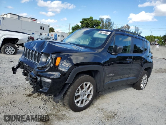 2019 Jeep Renegade Sport with VIN ZACNJBAB4KPJ73304, listed as a Copart auction lot 46895955 with 64,889 mi miles and Non repairable. Bid and sale history available at DreamBid. Image 1.