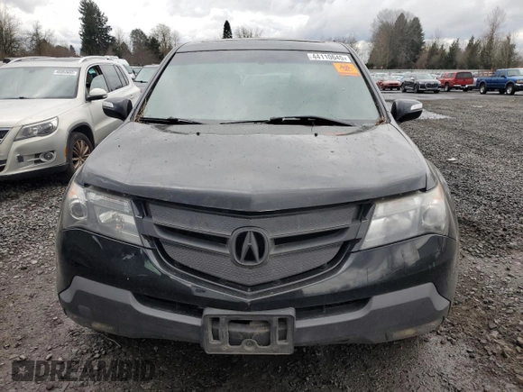 2009 Acura MDX Tech Pkg with VIN 2HNYD28609H501761, listed as a Copart auction lot 44110645 with Not Provided miles and Salvage Title. Bid and sale history available at carsss.com. Image 5.