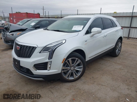 2024 Cadillac XT5 Premium Luxury AWD with VIN 1GYKNERSXRZ707816, listed as a IAAI auction lot 41749596 with 8,701 mi miles. Bid and sale history available at carsss.com. Image 17.