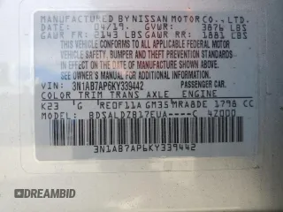 2019 Nissan Sentra SV with VIN 3N1AB7AP6KY339442, listed as a Copart auction lot 49422205 with 109,293 mi miles and Clean Title. Bid and sale history available at DreamBid. Image 12.