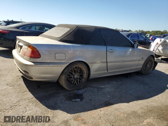2003 BMW 3 Series 325Ci with VIN WBABS334X3PG91052, listed as a Copart auction lot 75196244 with 0 mi miles and Clean Title. Bid and sale history available at carsss.com. Image 3.