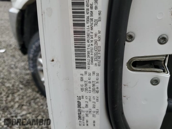 2012 Ram 2500 Big Horn with VIN 3C6UD5DLXCG312843, listed as a Copart auction lot 44696095 with 52,257 mi miles and Salvage title. Bid and sale history available at DreamBid. Image 13.