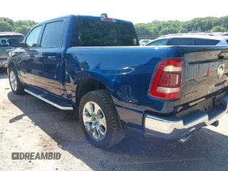 2021 Ram 1500 Big Horn with VIN 1C6SRFFT9MN665028, listed as a IAAI auction lot 42638933 with 71,929 mi miles and . Bid and sale history available at DreamBid. Image 3.