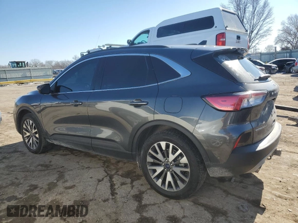 2020 Ford Escape Titanium with VIN 1FMCU9J92LUB45598, listed as a Copart auction lot 42088215 with 65,578 mi miles and Salvage title. Bid and sale history available at DreamBid. Image 2.