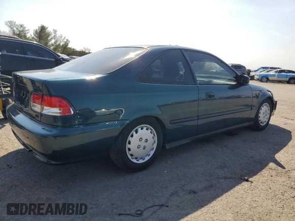 1997 Honda Civic DX with VIN 1HGEJ6126VL110659, listed as a Copart auction lot 49435455 with 150,808 mi miles and Salvage Title. Bid and sale history available at carsss.com. Image 3.