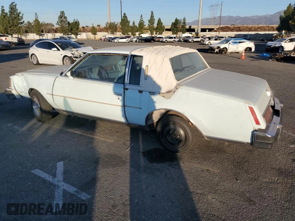 1979 Buick Regal with VIN 4M47H9Z104374, listed as a Copart auction lot 75039904 with 85,162 mi miles and Salvage Title. Bid and sale history available at DreamBid. Image 2.