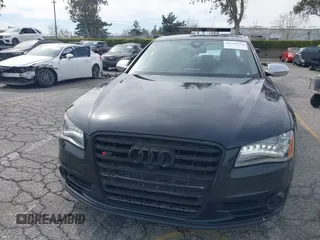 2013 Audi S8 with VIN WAUD2AFD0DN028673, listed as a IAAI auction lot 41689320 with 115,502 mi miles. Bid and sale history available at carsss.com. Image 6.