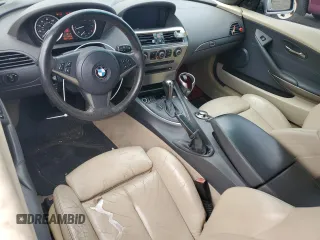 2005 BMW 6 Series 645Ci with VIN WBAEK734X5B325738, listed as a Copart auction lot 68113044 with 92,977 mi miles and Salvage Title. Bid and sale history available at carsss.com. Image 8.
