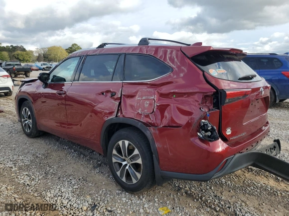 2020 Toyota Highlander XLE with VIN 5TDHZRBH2LS014340, listed as a Copart auction lot 50123595 with 87,305 mi miles and Non Repairable. Bid and sale history available at carsss.com. Image 2.